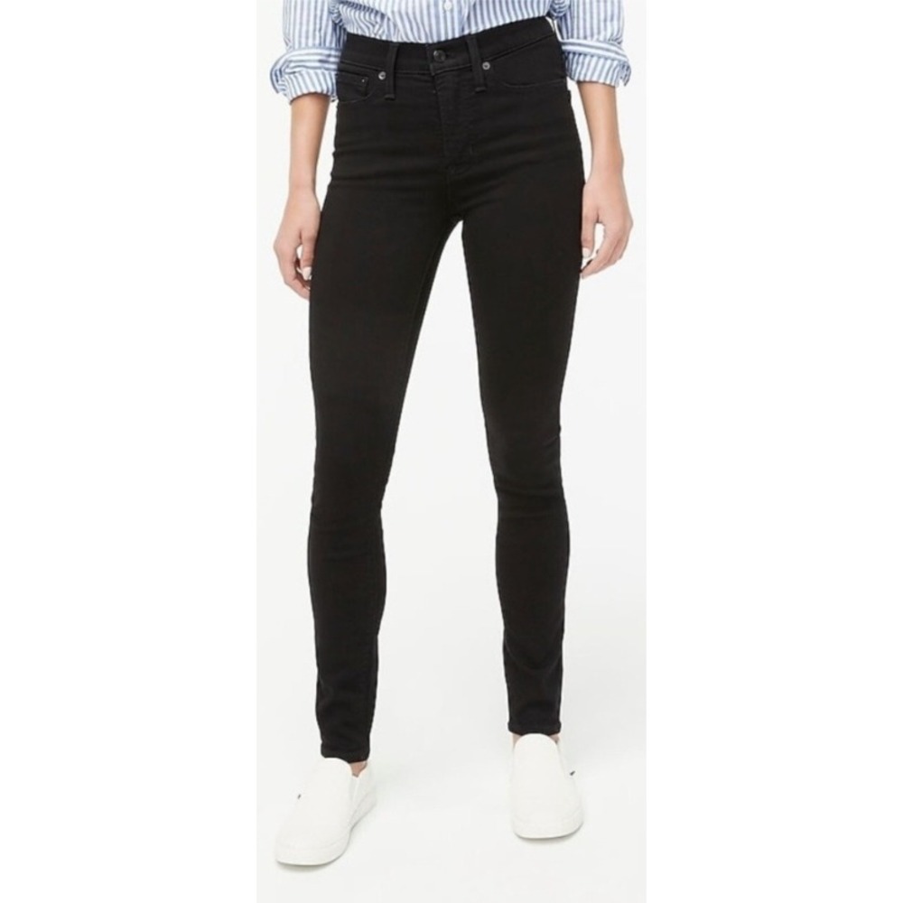 J.Crew 10"‎ High-Rise Skinny Jeans Womens 29 Charcoal Black Stretch Denim Pants